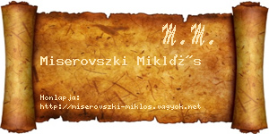 Miserovszki Miklós névjegykártya